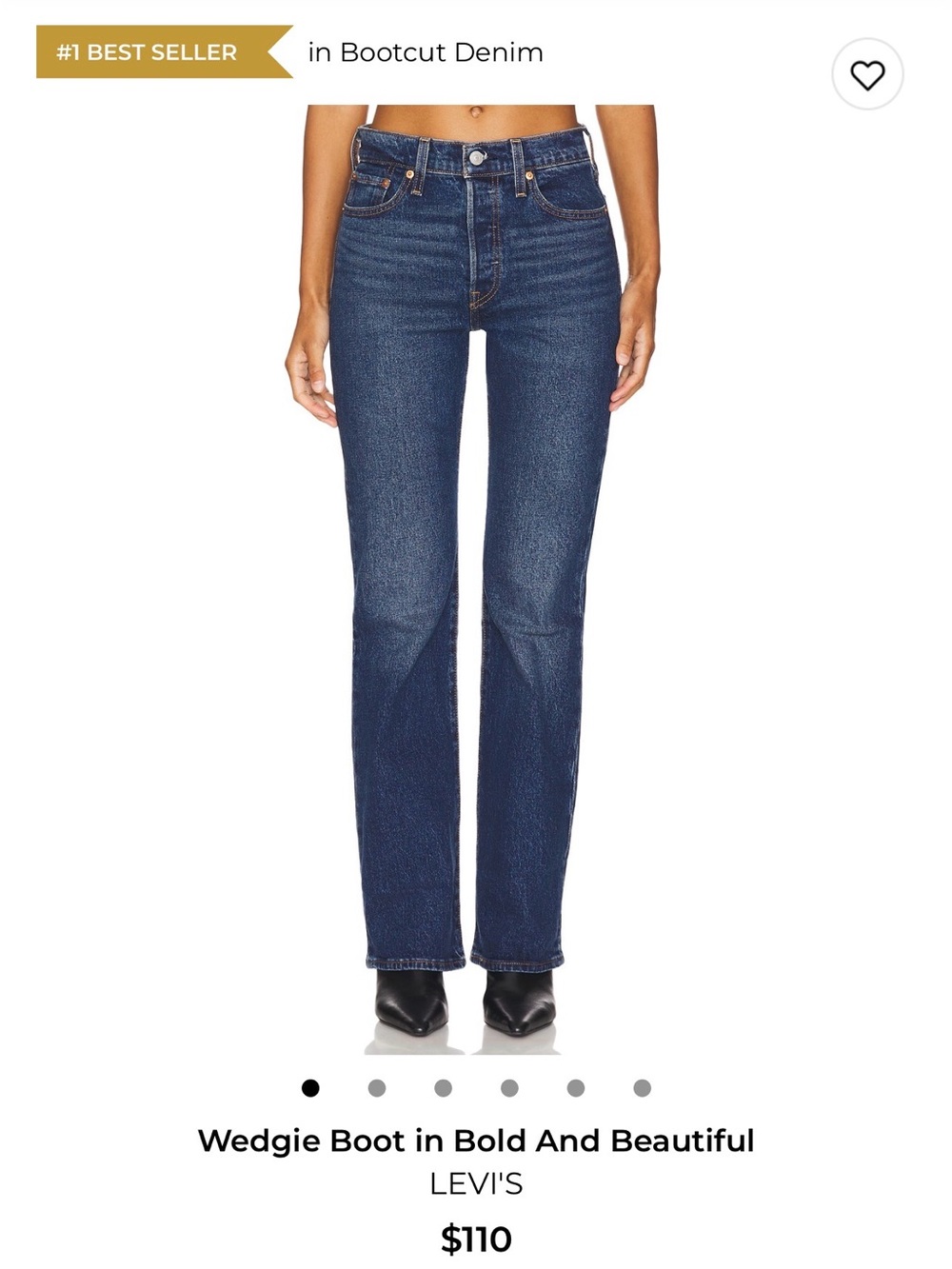 Levi's Women's Bootcut Jeans in Dark Blue Denim